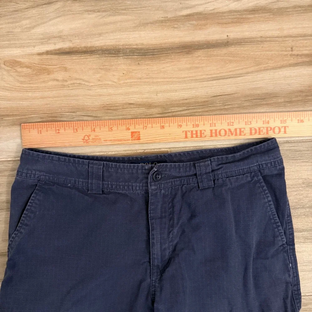 Polo‎ Ralph Lauren Boys Navy Blue Ripstop Cargo Shorts Size 16 Utility Outdoor